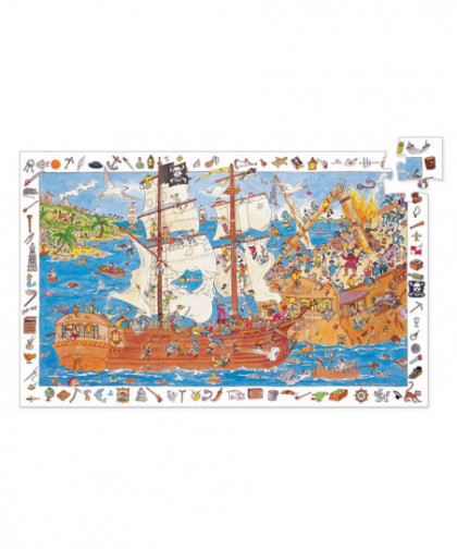 PUZZLES OBSERVATION - LES PIRATES - 100 PCS