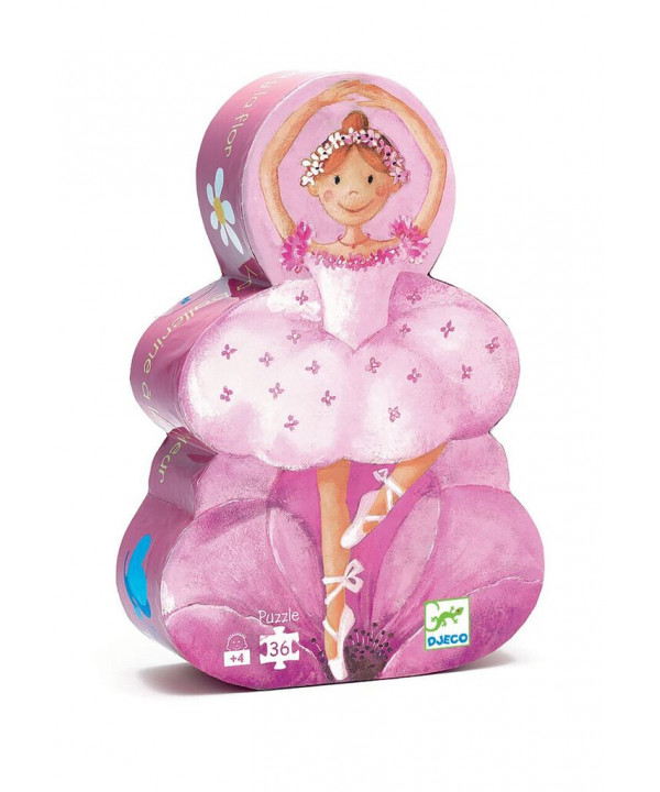 PUZZLES SILHOUETTES - LA BALLERINE À LA FLEUR - 36 PC
