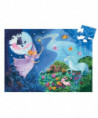 PUZZLES SILHOUETTES - LA FÉE ET LA LICORNE - 36 PCS