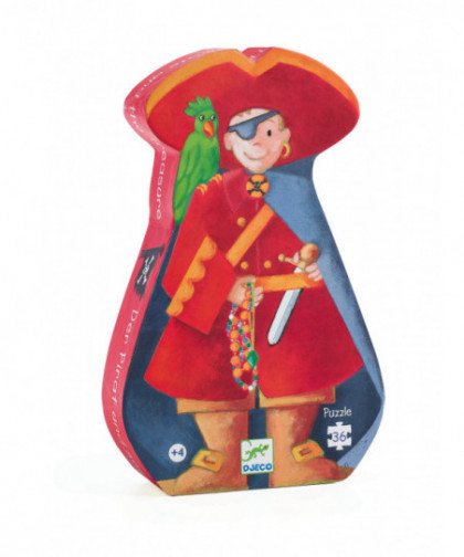 PUZZLES SILHOUETTES - LE PIRATE ET SON TRÉSOR - 36 PC