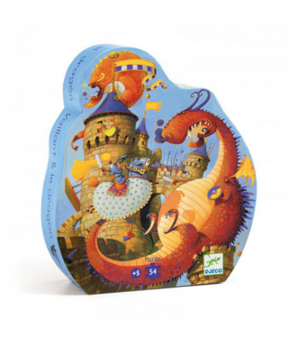PUZZLES SILHOUETTES - VAILLANT ET LES DRAGONS - 54 PC