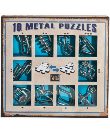 COFFRET CASSE-TÊTE MÉTALLIQUE - BLEU