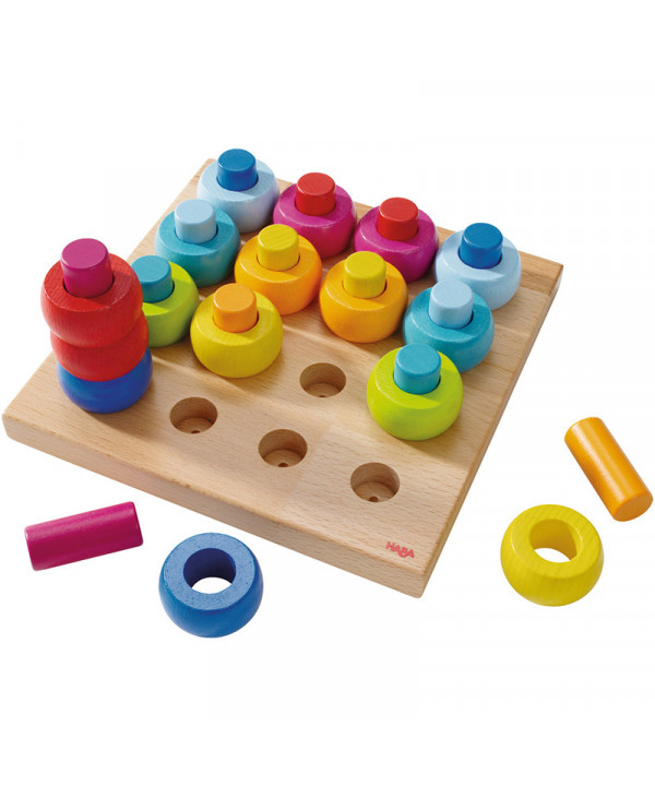 JEU À ENFICHER - ANNEAUX MULTICOLORES