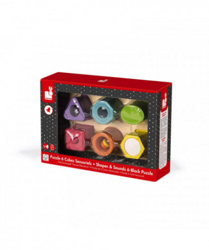PUZZLE 6 CUBES SENSORIELS I WOOD