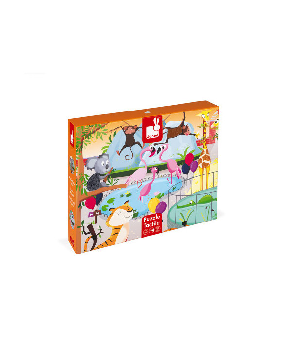 PUZZLE TACTILE 'UNE JOURNEE AU ZOO' - 20 PCS