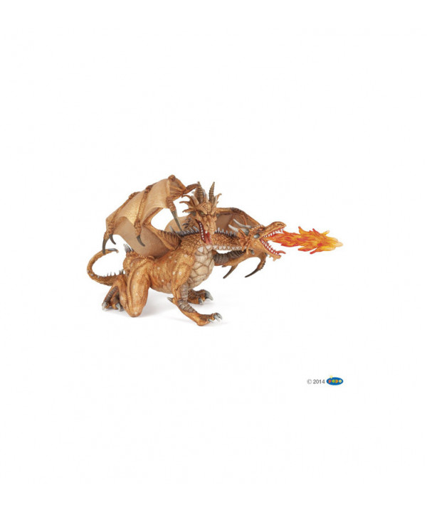 LE MÉDIÉVAL - FANTASTIQUE - DRAGON DEUX TÊTES OR