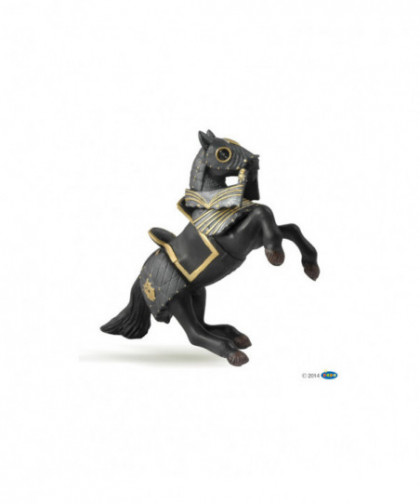 LE MÉDIÉVAL - FANTASTIQUE - CHEVAL EN ARMURE NOIRE