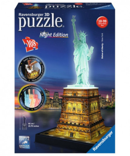3D PUZZLE  BÂTIMENT - STATUE DE LA LIBERTÉ - NIGHT EDITI