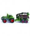TRACTEUR AVEC REMORQUE FORESTIÈRE