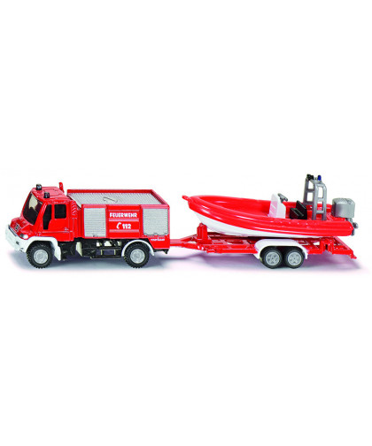 UNIMOG POMPIERS AVEC BATEAU