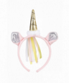 SERRE-TÊTE LICORNE - ARGENT- ROSE