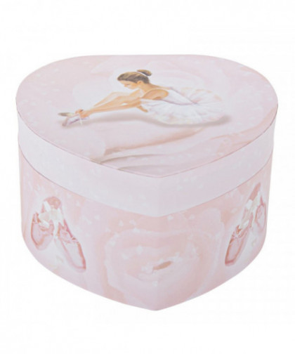 BOITE À MUSIQUE CŒUR PHOSPHORESCENT BALLERINE -