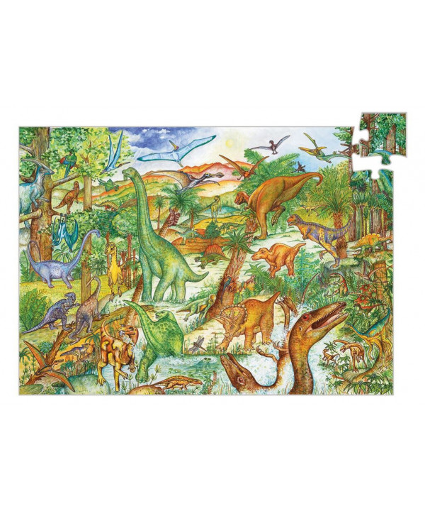 PUZZLES OBSERVATION - DINOSAURES 100 PCS + LIVRET