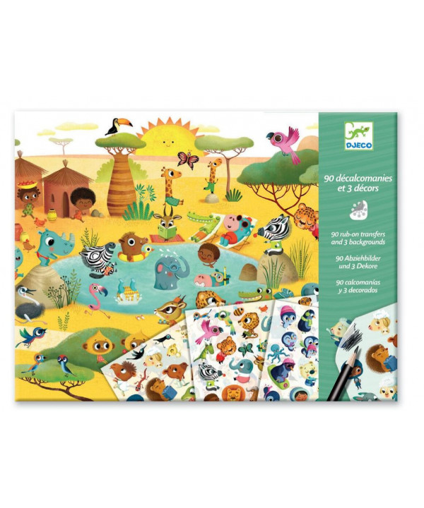DÉCALCOMANIES - SAVANE - DÉSERT ET PÔLE NORD