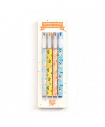 ECRIRE - DESSINER - 4 MARQUEURS MÉTALLISÉS ELODIE