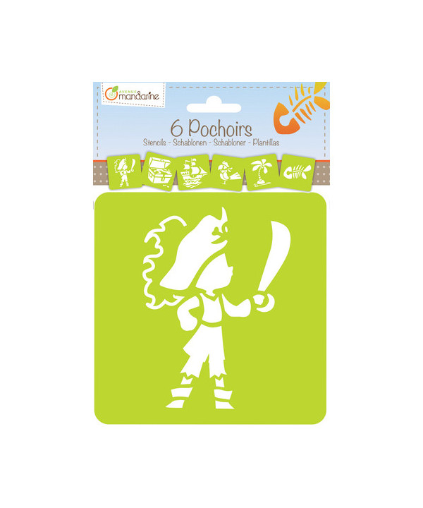 SET DE 6 POCHOIRS ENFANTS - PIRATES