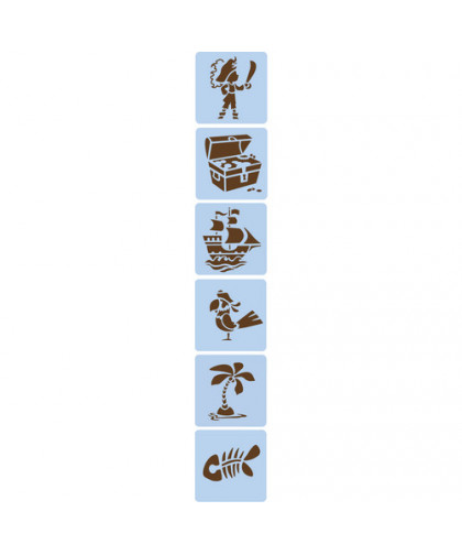 SET DE 6 POCHOIRS ENFANTS - PIRATES