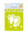 SET DE 6 POCHOIRS ENFANTS - LICORNE