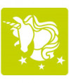 SET DE 6 POCHOIRS ENFANTS - LICORNE
