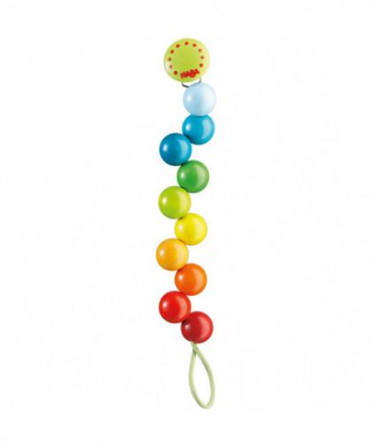 ATTACHE-TÉTINE PERLES ARC-EN-CIEL