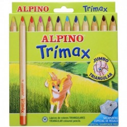 ALPINO - Etui 12 crayons de couleur Alpino Trimax - 510061