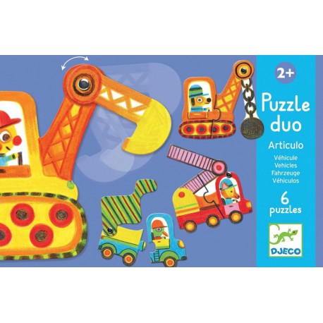 Puzzles duo : articulo véhicules