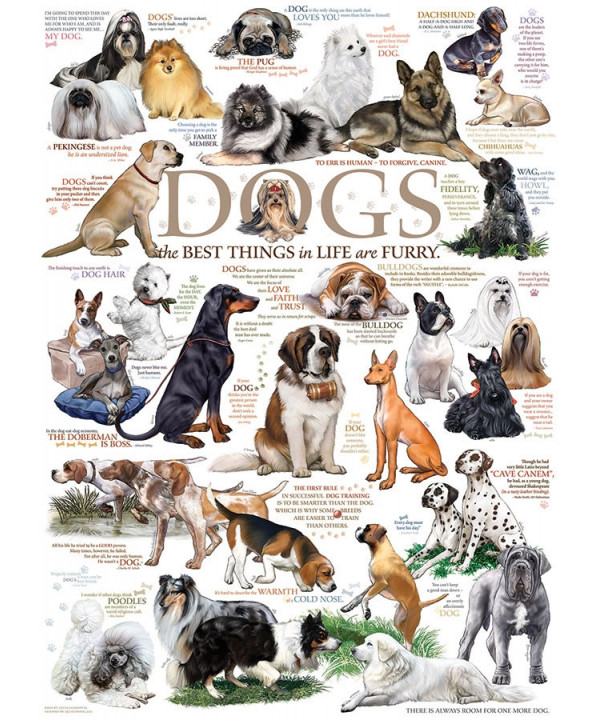 PUZZLE 1.000 PCS - DOG QUOTES