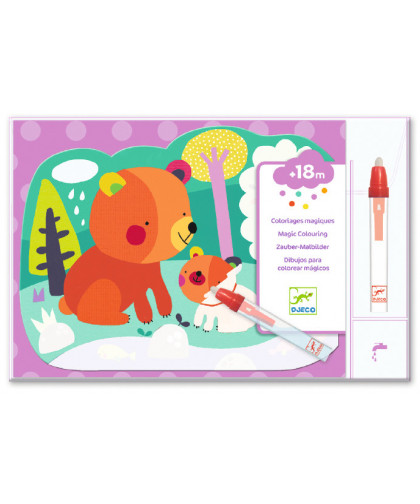 COLORIAGE POUR LES PETITS - A L'EAU - CACHÉ DANS LES  BOIS