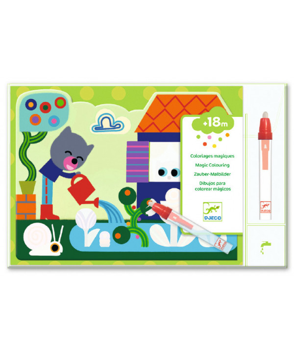 COLORIAGE POUR LES PETITS - A L'EAU - CACHÉ DANS LE JARDIN