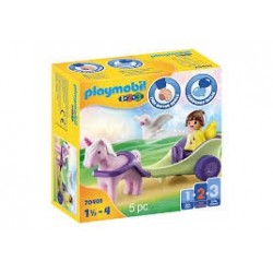 Playmobil 1.2.3 - Calèche Avec Licorne Et Fée
