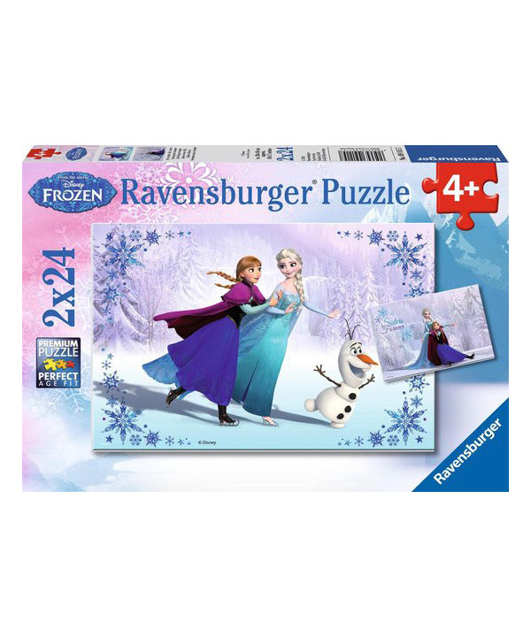 PUZZLE - 2X24 PCS - DFR: LA REINE DES NEIGE - SOEURS POUR