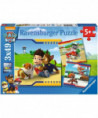 PUZZLE - 3 X 49 PCS - PAW: HÉROS À FOURRURE