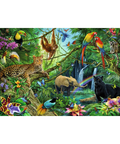 PUZZLE 200 PCS XXL - ANIMAUX DE LA JUNGLE