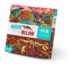 Puzzle 48 pcs Above & Below - Monde des dinosaures