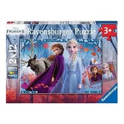 Puzzle 2x12 pcs - DFZ: Frozen 2 Voyage vers l'inconnus
