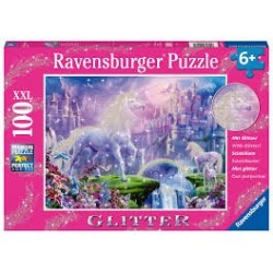 Puzzle 100 XXL - Royaume de la licorne (glitter)