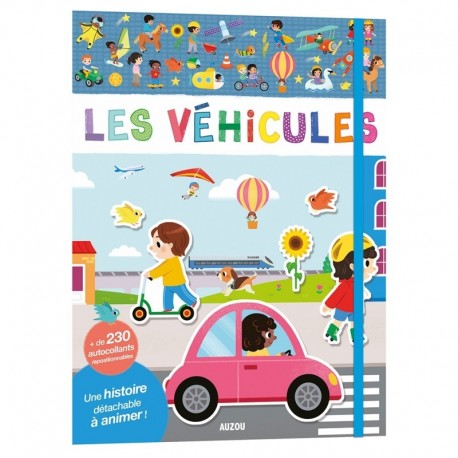 Auzou - Livre d'autocollants : Les véhicules