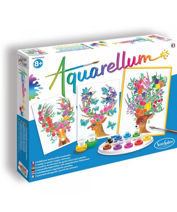 AQUARELLUM - CERFS ENCHANTÉS