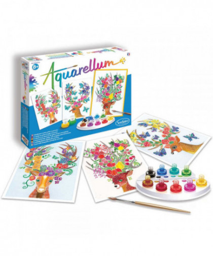 AQUARELLUM - CERFS ENCHANTÉS