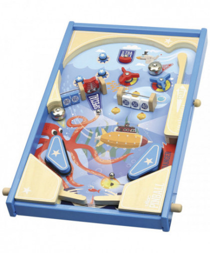 GRAND FLIPPER EN BOIS SOUS LA MER