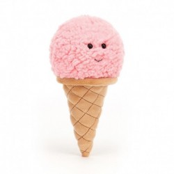 Jellycat - Peluche : Irresistible Ice Cream Strawberry