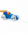 VOITURE DE COURSE À TRAINER BLEU-ORANGE