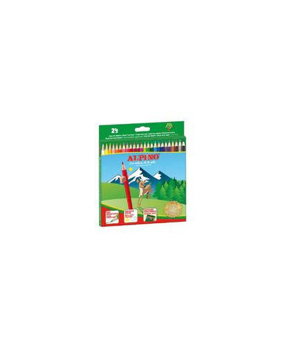ETUI 24 CRAYONS DE COULEUR ALPINO