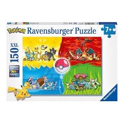 Ravensburger - Puzzle 150 pcs XXL : Diff types de Pokémon