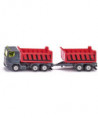 CAMION-BENNE AVEC REMORQUE BASCULANTE