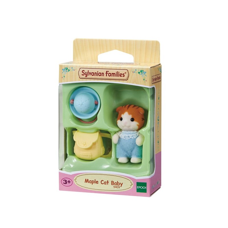 Sylvanian Le Bebe Chat Roux Le Zebre A Pois Sprl