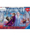 PUZZLE - 2X12 PCS - DFZ: LA REINE DES NEIGES 2 VOYAGE VER
