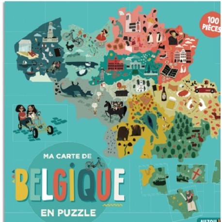 Auzou Editions - Puzzle : Ma carte de Belgique