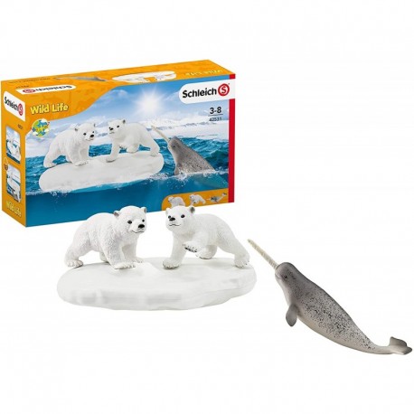 Schleich - Wild life : Glissade en folie des ours polaires
