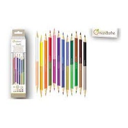 AVENUE MANDARINE - Tube de 12 crayons de couleur double pointes